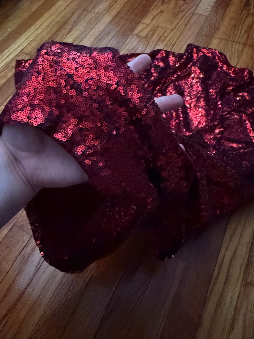 Chelsea & Violet Red Sequin Detail Dress - Picture 5 of 7
